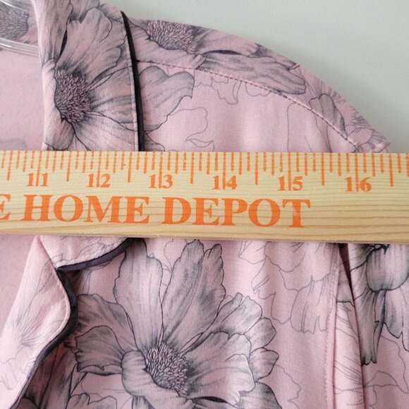 Victoria's Secret Modal Pajama Set Pink Floral Button Long Sleeve 2 piece S Tall - Picture 7 of 16